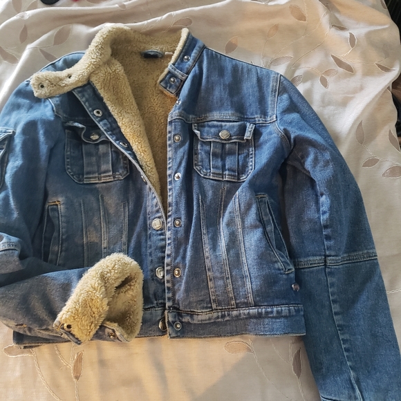 Beautiful teddy jeans jacket xsmall - Picture 1 of 8